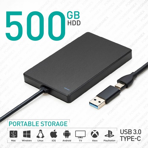 500gb slim portable external - slim,